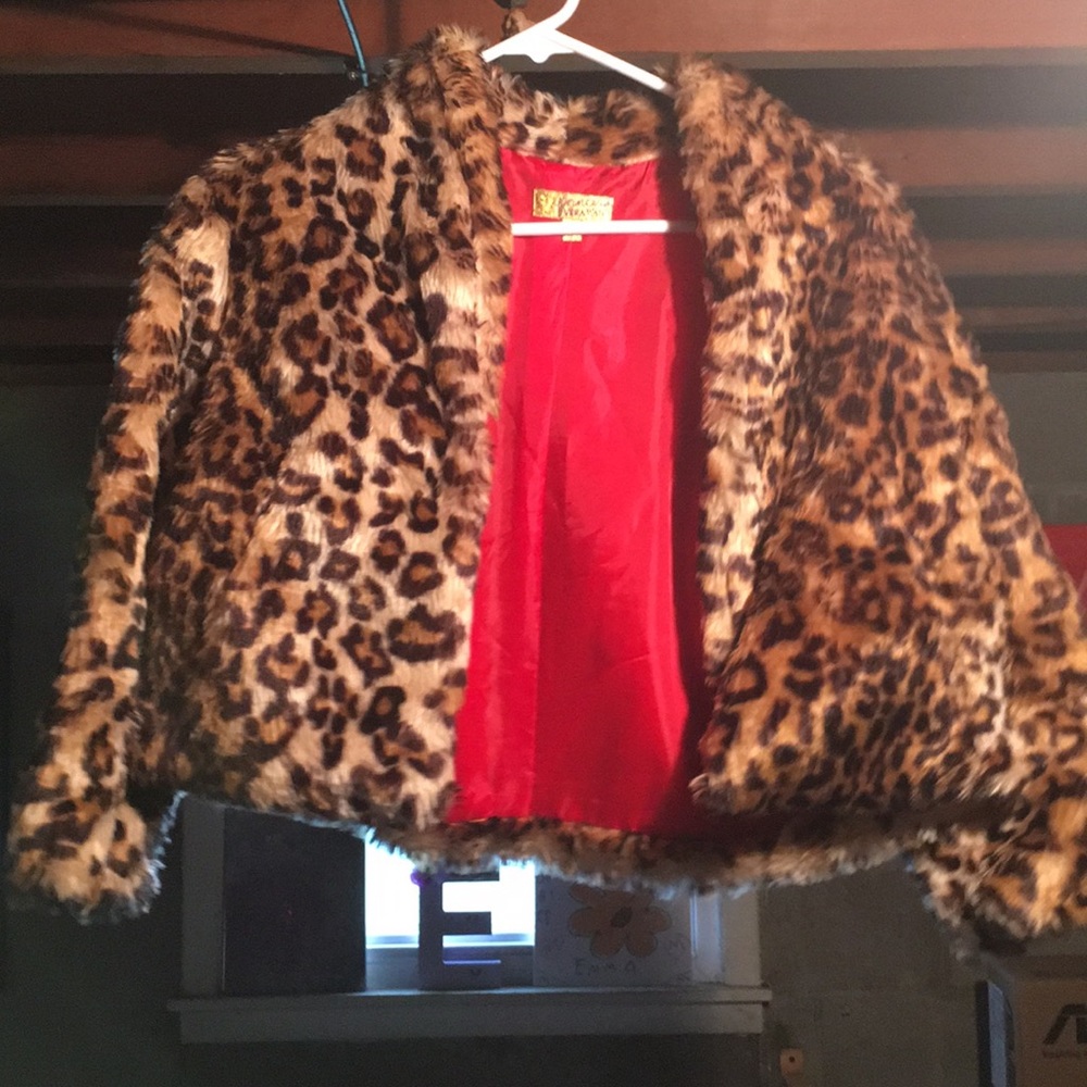 Leopard print short jacket - juniors